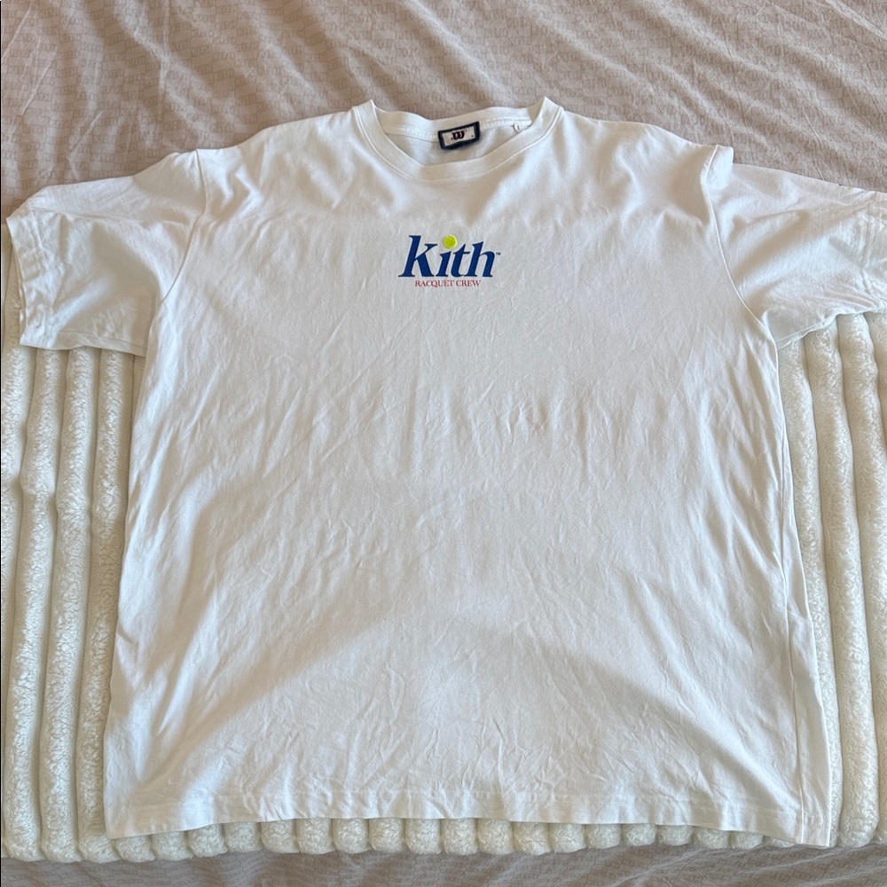 Kith Wilson White Tee with Multicolor Logo